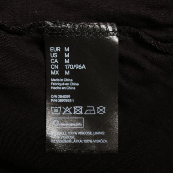 H&M Black Twist Front Knit Spaghetti Strap Sleeveless Casual Summer Dress Size M - Picture 8 of 9